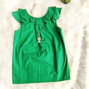 J.Crew Ruffle Top in Cotton Poplin